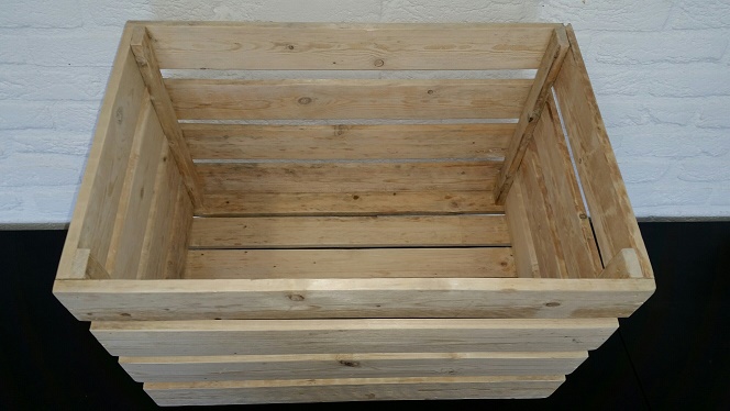 Een deel Slim Bevestigen Houten fruitkist 60x40x40cm - Pallet Plaza