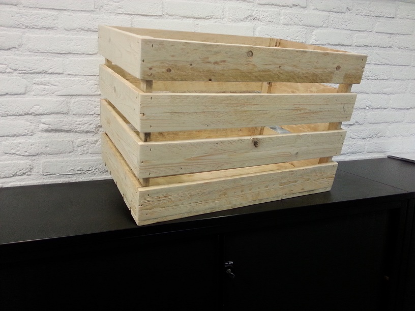 Een deel Slim Bevestigen Houten fruitkist 60x40x40cm - Pallet Plaza