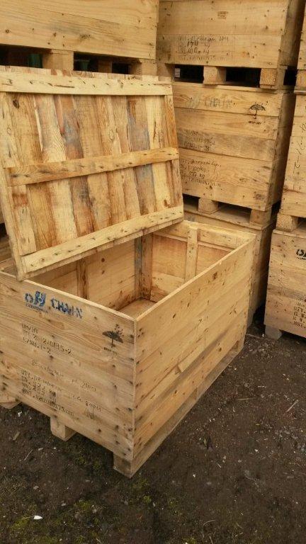 Gebruikte houten kisten 80x120x75cm