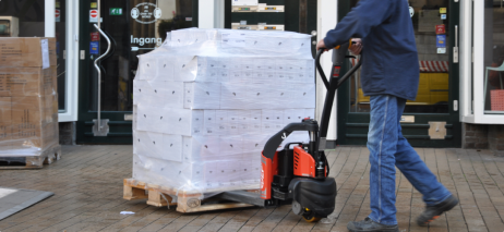 Elektrische palletwagen pro 1200KG 20AH 1150mm PU/PU - Afbeelding 2