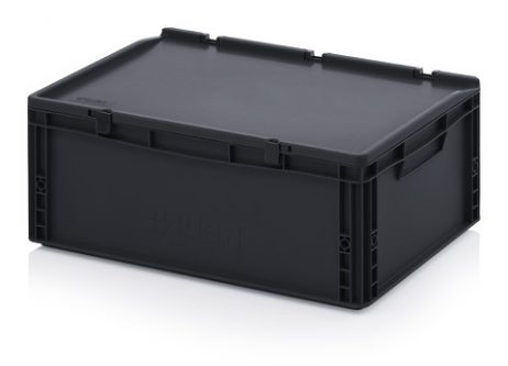 ESD stapelbak met deksel 600x400x220mm