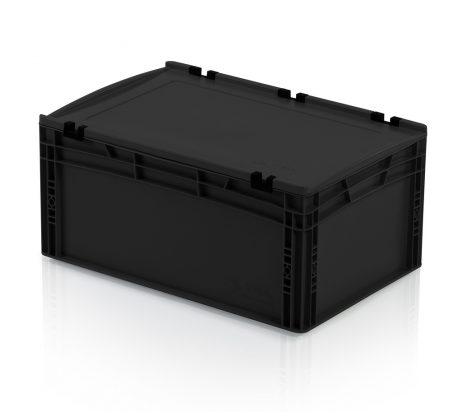 ESD stapelbak met deksel 600x400x270mm