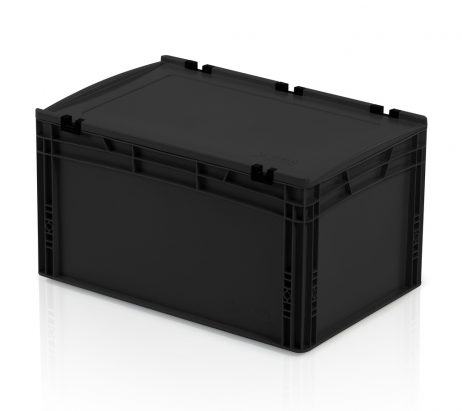 ESD stapelbak met deksel 600x400x320mm