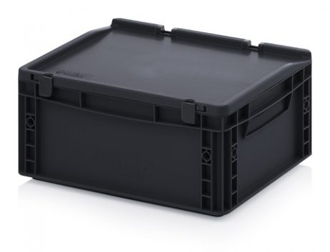 ESD stapelbak met deksel 400x300x170mm