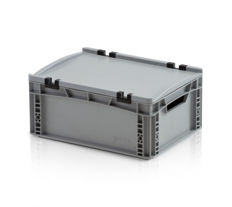 Euronorm bak 40x30x17cm met deksel open handgreep