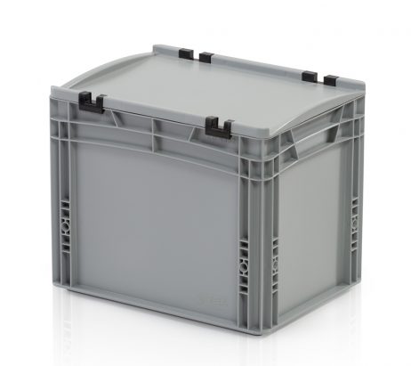 Euronorm bak 40x30x32cm met deksel gesloten handgreep