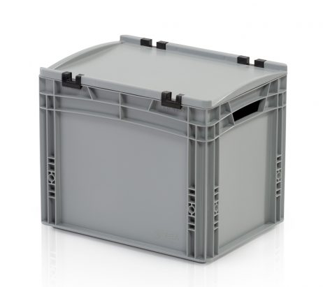 Euronorm bak 40x30x32cm met deksel open handgreep
