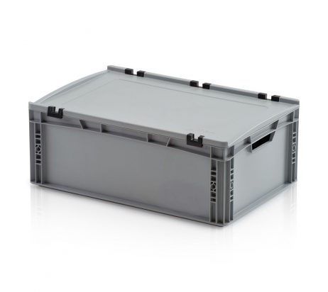 Euronorm bak 60x40x22cm met deksel open handgreep