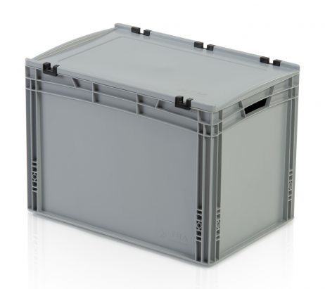 Euronorm bak 60x40x42cm met deksel open handgreep