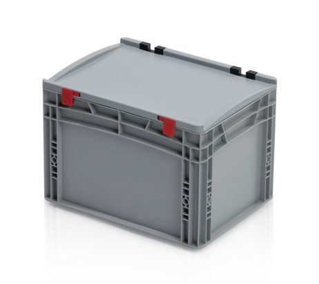 Euronorm bak 40x30x27cm met deksel gesloten handgreep