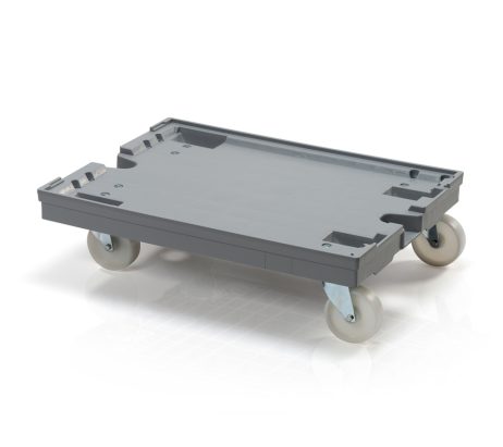 Dolly Transportwagen 80x60x20cm Grijs, met 4 zwenkwielen PA
