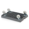 Dolly Transportwagen 80x60x20cm Grijs, met 4 zwenkwielen PU - Afbeelding 2