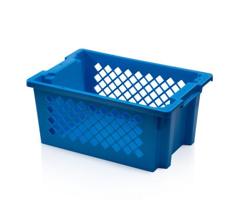 Nestbare Stapelbak 600x400x270mm geperforeerd