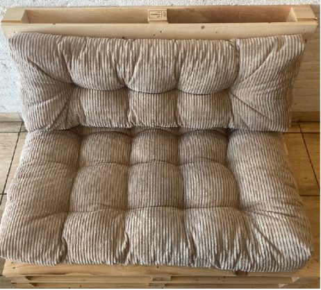 Palletkussens set beige rib
