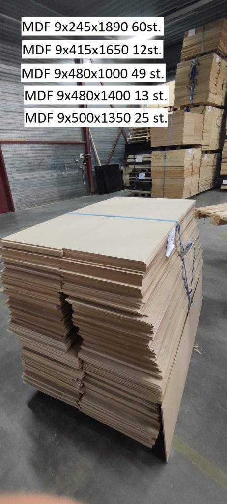 MDF Platen 9mm lengte 1890mm