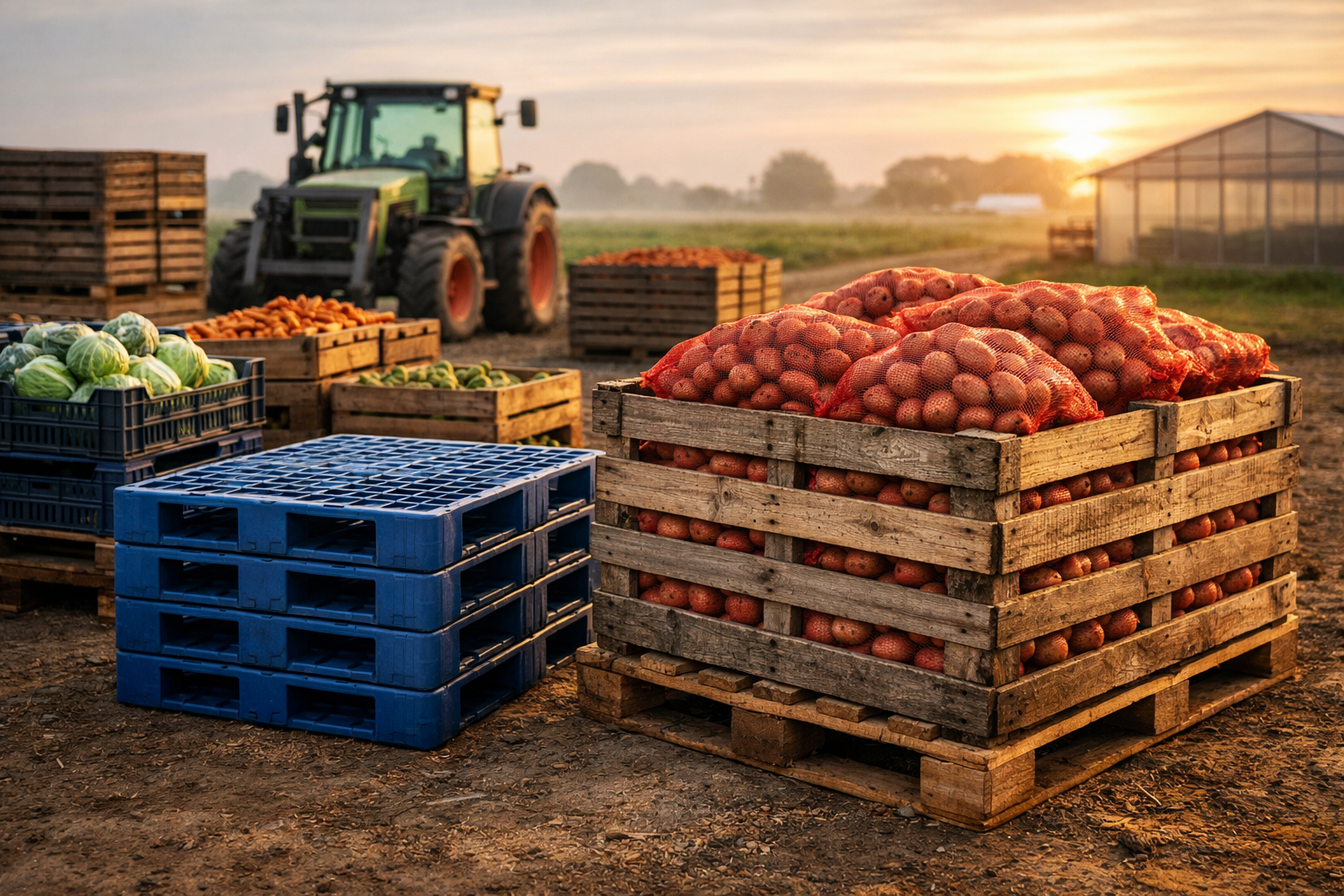 Pallets voor de landbouw