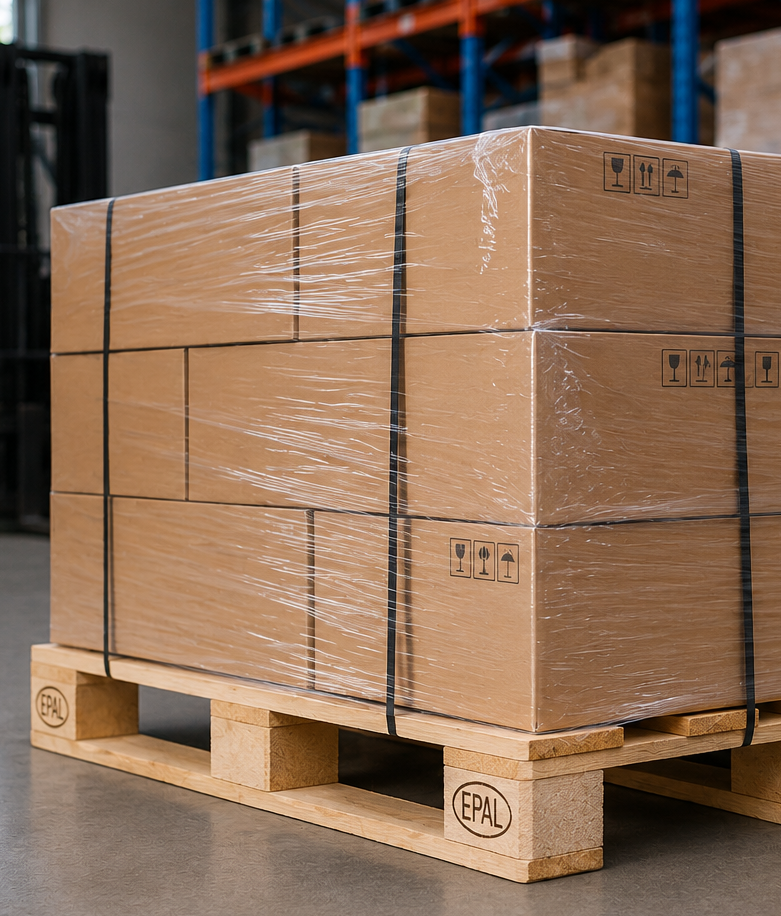 Europallet van Pallet Plaza in gebruik. 